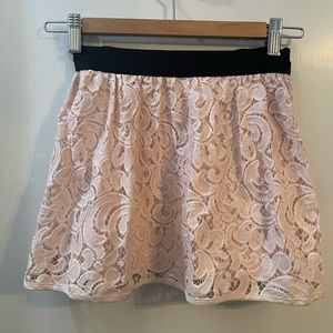 Milly Minis Girls Dusty Pink Lace Skirt - Size 7